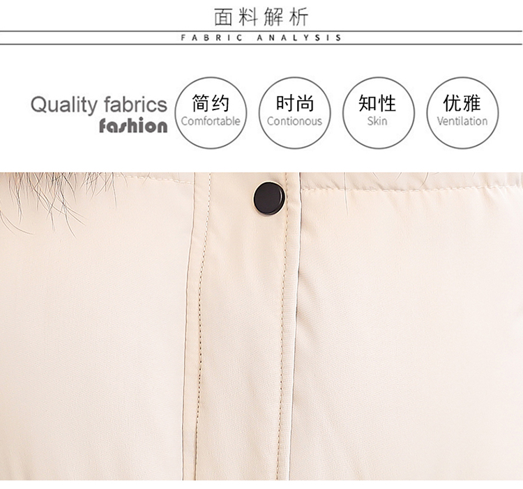 Mỡ mm cộng với phân bón XL 200 kg cotton dài Phần nữ phiên bản Hàn Quốc thắt lưng dày xuống đệm bông mùa đông tóc lớn áo khoác phao nữ đẹp
