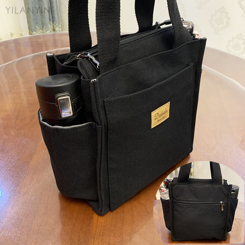 Multifunctional mommy bag handbag large capacity canvas lunch box bag Bento bag Mom out with baby bag tote bag