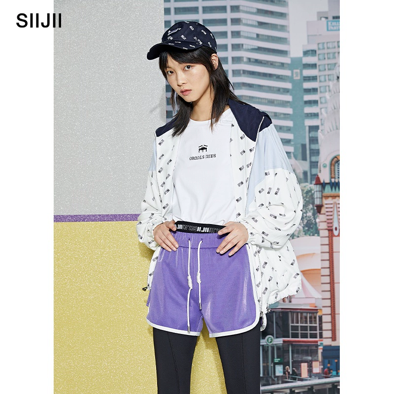 SIIJII Thời trang Quần short thể thao ngắn Nữ 2020 Mới Slim Slim Thin Phụ nữ thể thao Quần thể thao Tide - Quần short