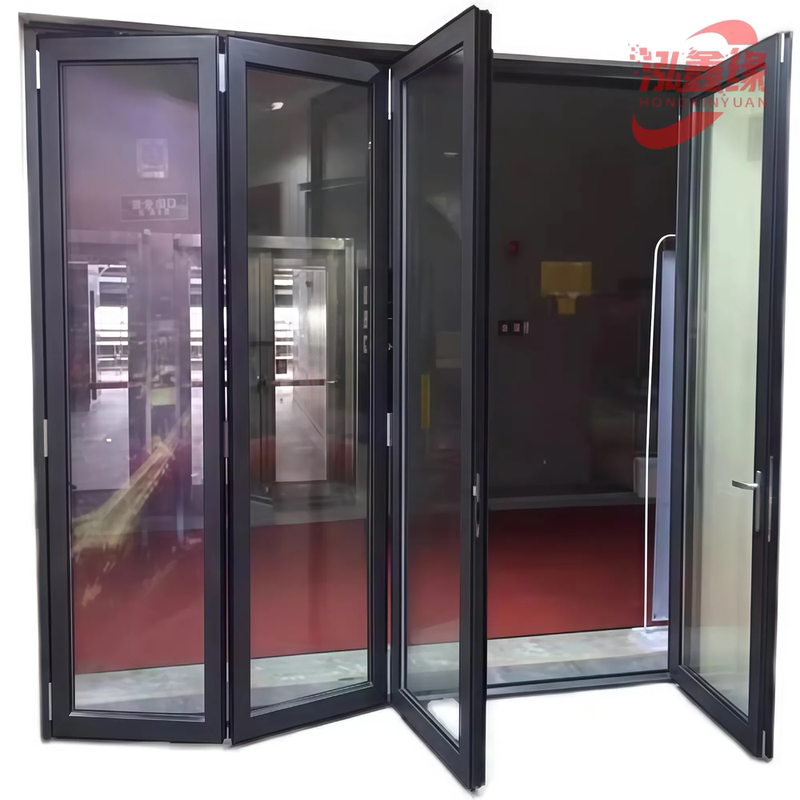 Heavy-Duty Folding Sliding Glass Partition Door for Balcony, Living Room, Indoor Use, Garage, Car Wash Shop, and Store