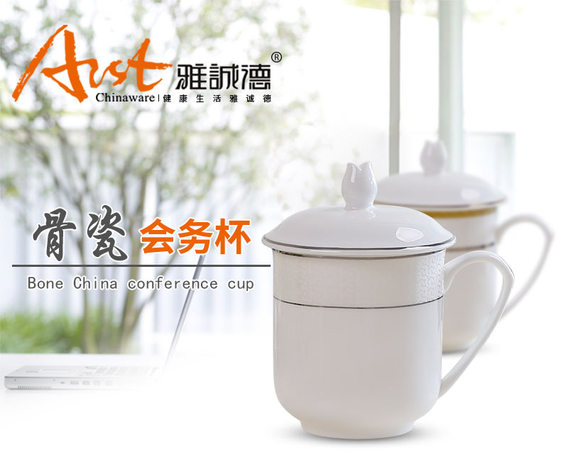 Ya cheng DE ipads China business office with cover glass ceramic and make tea cups with handle custom advertising cup water