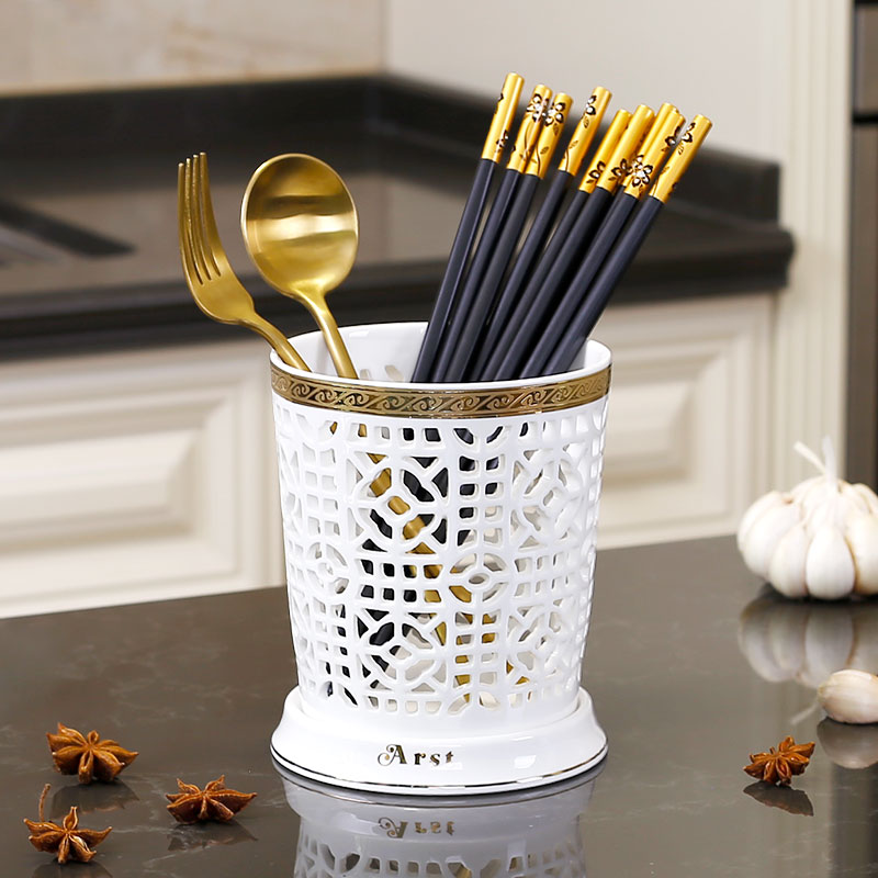 Ya cheng DE ceramic cylinder storage size of carve patterns or designs on woodwork chopsticks home cage drop hollow out creative up phnom penh is received
