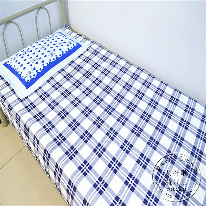 Sinh viên duy nhất màu xanh tinh khiết quilt cover đơn vị màu đào tạo quân sự sky blue quilt cover cotton duy nhất bìa giường màu xanh