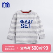 bé trai Mothercare Anh trúng mùa xuân thời trang áo thun váy áo của nam giới dưới con dài tay của sọc áo.