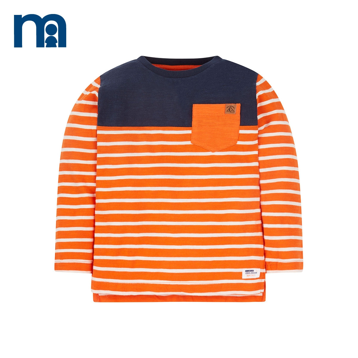 mặc mùa xuân chàng trai mới Mothercare Uk trẻ em dài tay đáy bông đầu T-shirt trẻ em.