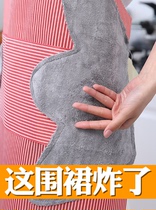 Kitchen apron home erasable hand apron women fashion waterproof oil-proof coat kitchen cooking work clothes waist women