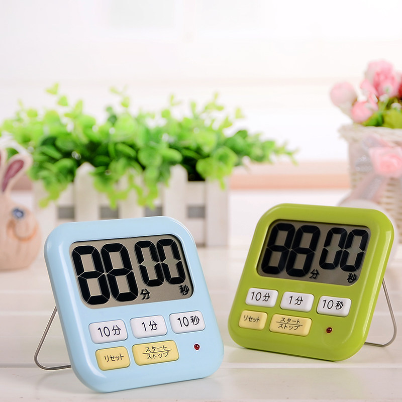 Japan LEC electronic timer reminder countdown timer kitchen timer stopwatch alarm clock with battery