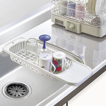 Japan imports SANADA Kitchen Shelve Water Cup Rack Fruit Vegetables Containing Basket Plastic Sink Drain rack
