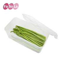 Japan FaSoLa Kitchen Refreshing containing box Leachate Cereals Storage Box Fridge Foods Fruits And Vegetables Sealed Storage Tank