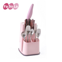 Japan FaSoLa Kitchen Knife Holder Multifunction Shelve for Cut Vegetable Plate Chopping Frame Pan Lid Rack Spoon Chopstick Containing Shelf
