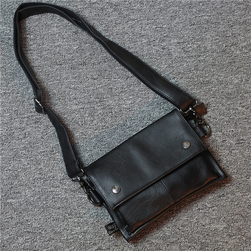 Tide Card Men's Single Shoulder Bag Han Edition Fashion Flip Floppy Cross Pack Academy Wind Men And Women Hanging Bag Soft Leather Casual Bag-Taobao