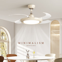 French-Style Vintage 2025 New Model Restaurant Fan Light, Cream-Style Silent Eye-Protection Fan Light for Bedroom and Study