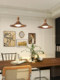 Vintage Restaurant Chandelier with Three Heads, Creative Flying Saucer Bar Counter Bedroom Bedside Chandelier, Retro Japanese-Style Homestay Bar Counter Lighting Fixtures