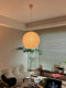 Wabi-Sabi Style Bedroom Chandelier, Noguchi Isamu Guesthouse Restaurant Lamp, Japanese-Style Tissue Paper Clothing Store, Coffee Shop, Bedroom Round Ball Lamp