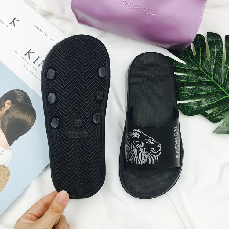 Dép đế dày chống trơn thoải mái Dép nam đơn giản Một từ kéo giày đi biển Giày thủy triều giày nam sọc thường dép adidas nam