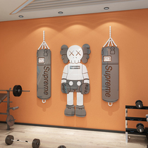 Sesame Street Kaws Gym Gym Wall Decoration Stickers Net Red Fist Fight Martial Arts Gallery Studio Poster Background