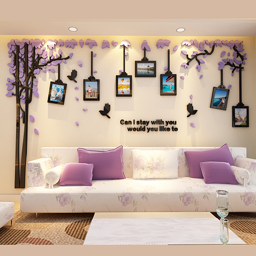 Sofa wall stickup 3d Solid wall stickup acrylic wall stickup picture wall TV wall arranged wall