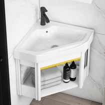 Small apartment corner washbasin bathroom triangle washbasin balcony corner ceramic washbasin simple washbasin