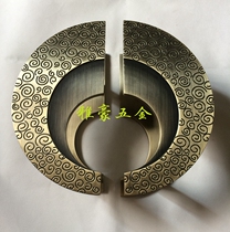 Chinese retro glass door handle Semicircular door handle Green bronze anti-theft door Sliding door open large handle