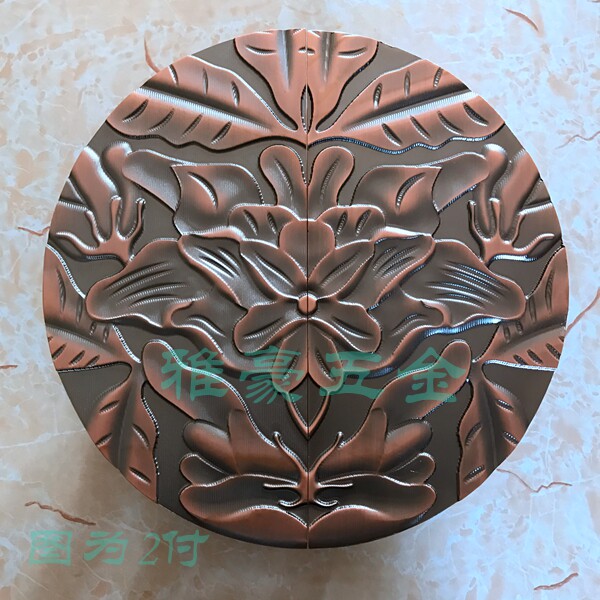 Chinese antique semi-circular door handle with frameless glass door bronze handle wooden door handle European-style modern