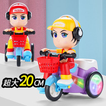 Douyin with big head stunt tricycle children Electric learning 6 talking toys 1-2-3 year old girl boy