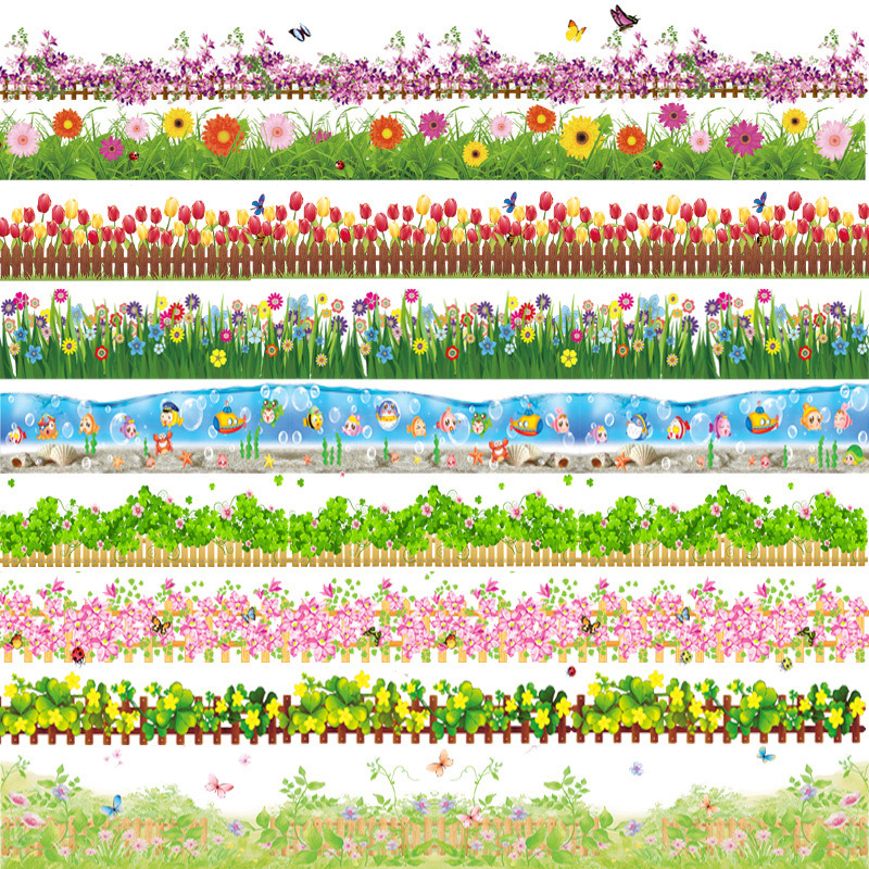 Skirting board Living room Bedroom Wall Stickers Wall decorations pvc Self-adhesive wall Collage Wall Waterproof Skirting