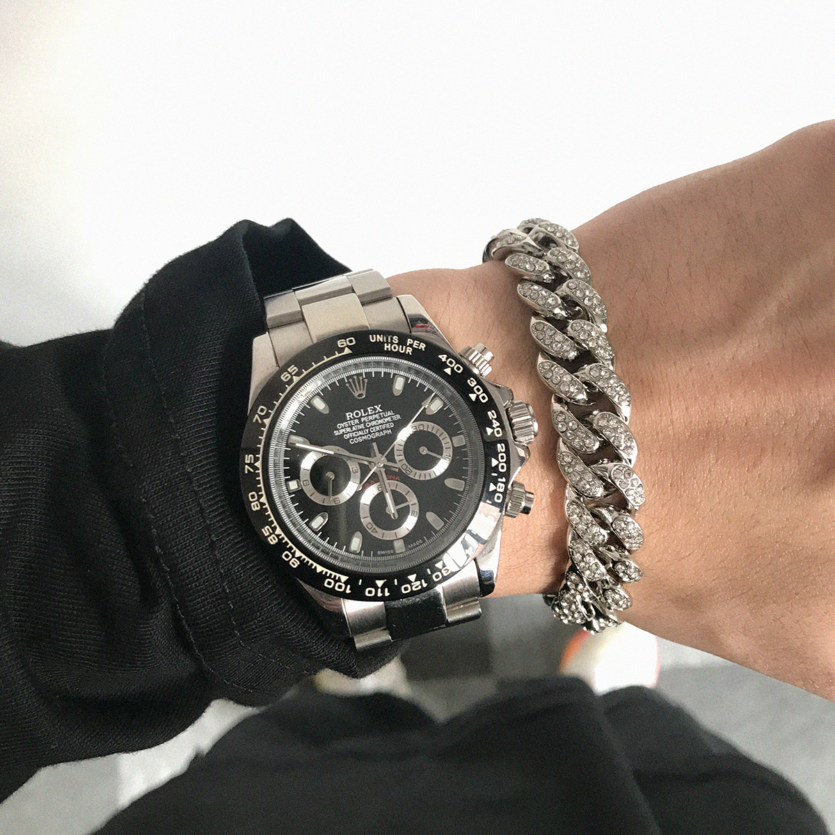 Carmen Tide Cards Hip Hop Personality Cuban Chain Bracelet Men Full Drill Inlaid Diamond King's Tongan Hiphop Hand Ring-Taobao