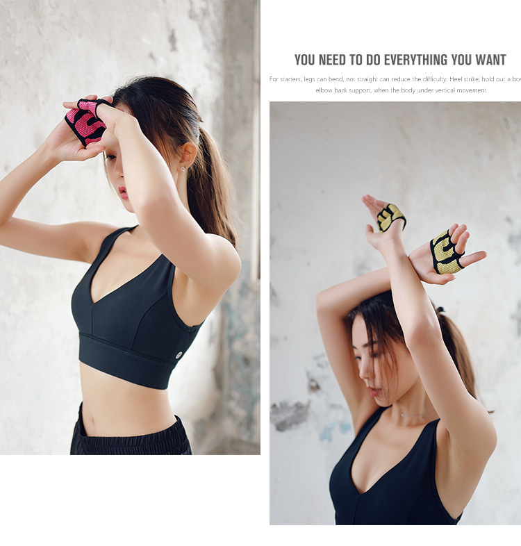 CCS của phụ nữ không trượt bốn ngón tay găng tay thể dục trên không găng tay yoga bảo vệ nửa ngón tay nửa palm găng tay thể thao mặc găng tay làm vườn