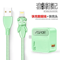 3A Flash Charge Head [Green]+милая кроличья яблочная линия 2 метра [Тиффани]