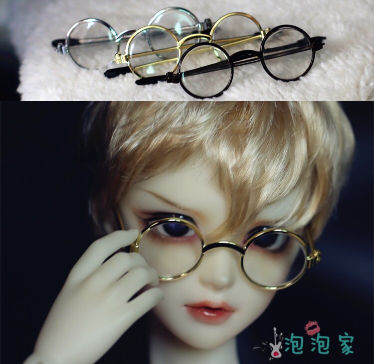 (Bubble home) BJD SD baby giant baby 3 points 4 points 6 points glasses sunglasses metal frame with lenses round frame students
