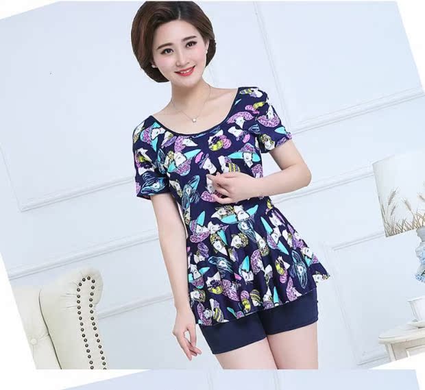 Chia áo tắm nữ cộng với phân bón để tăng phong cách váy bơi boxer của mẹ đồ bơi 2 mảnh cạp cao
