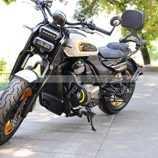 Suitable for Sekolong AQS401 cruise motorcycle modified front guard and anti-fall bar SR400-3C anti-fall frame