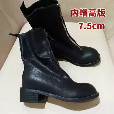 guidi boots PL2 front zipper leather Martin boots women's inner height-increasing small short boots mid-tube boots spring and autumn boots