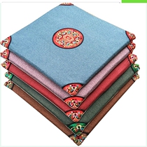 Chinese linen seat cushion seat can be customized tea table and chair living room cushion single Four Seasons universal fabric embroidery Square