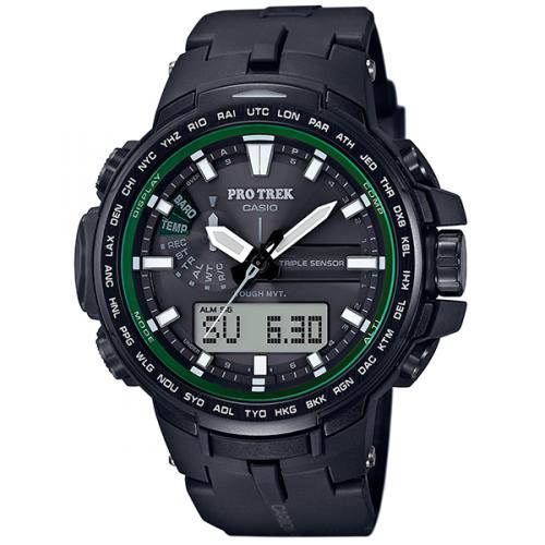 卡西欧（CASIO）男手表全国联保PROTREK登山户外运动罗盘光能动力多功能腕表礼物PRW-S6100Y-1 JF(罗盘气压测高测温)