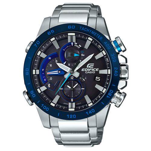 卡西欧（CASIO）男士手表 EDIFICE赛车运动计时码表 双时区蓝牙太阳能防水腕表EQB-800DB-1AJF