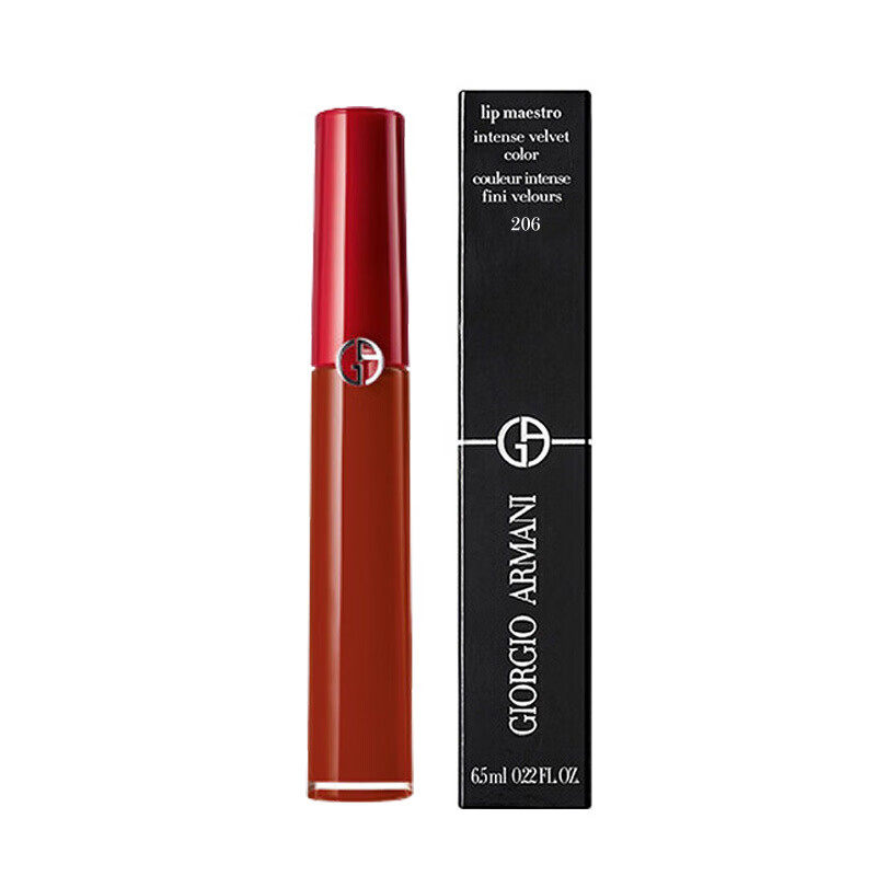【进口 中文标】阿玛尼ARMANI臻致丝绒哑光唇釉口红 红管 6.5ml 400/405/206等