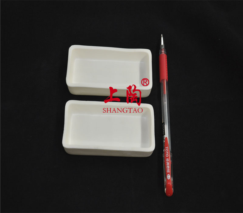 Large number of Supplier bottom alumina boat square corundum boat ceramic boats