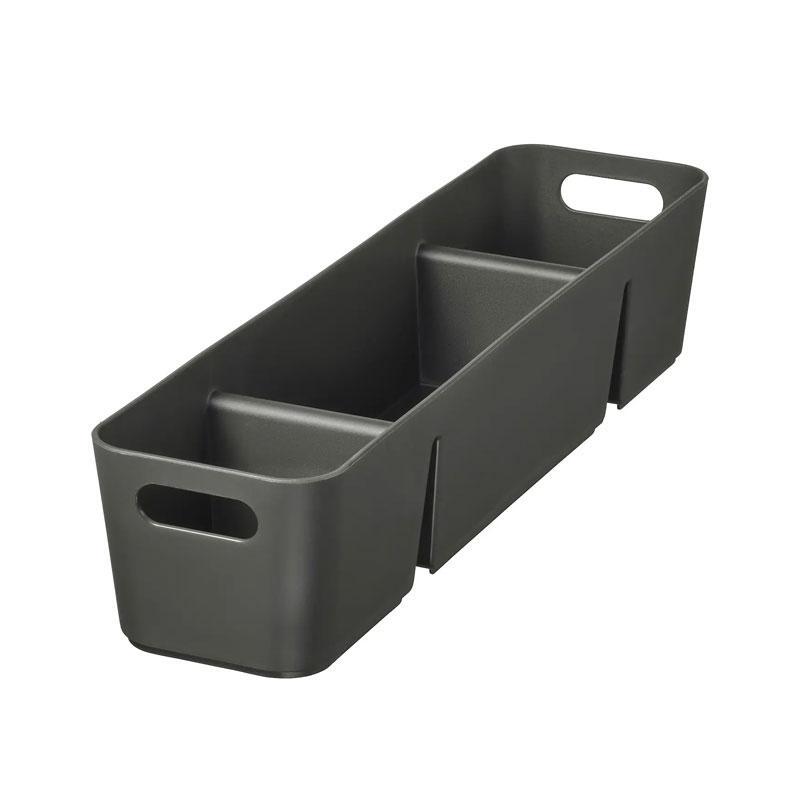 Ikea Uplodala Box, Charcoal Black, Household Kitchen Countertop Cabinet Organizer, Easy-To-Clean Storage Box