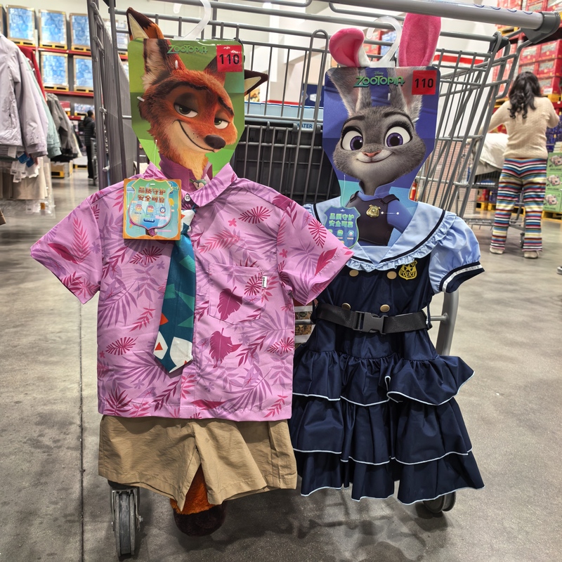 Sam's Domestic Store Purchase: Zootopia Costume Set, Judy the Rabbit Short Skirt, Nick the Fox Short-Sleeved Shorts