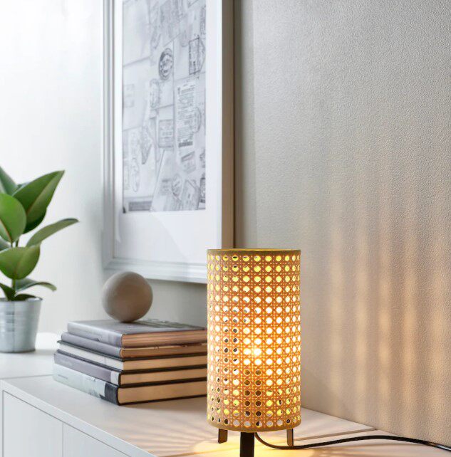 IKEA Sachs Hitarn table lamp bedroom ins girl bedside lamp American table lamp Nordic table lamp