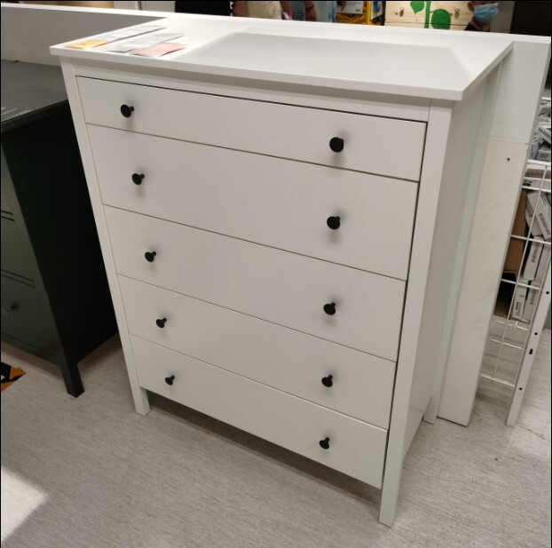 Ikea Kupen Five-Drawer Chest of Drawers Bedroom Clothes Storage Cabinet Nordic Simple Economical Organizing Cabinet Assembly Modern