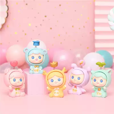 Antenna selling cute doll shaking head car car car car birthday cake baking decoration desktop ornaments girl heart