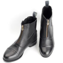 First-layer cowhide equestrian short boots with bottom stitching professional riding training and competition knight equipment short boots for men and women