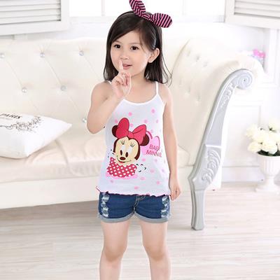 Trẻ em trắng trẻ em 5 tuổi vest đáy quần lót in cô gái trẻ trung 8 tuổi ngoài pigoutside mặc cô gái 7 tuổi.