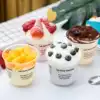Disposable mousse cup Wooden bran cup Yogurt cup Pudding cup Tiramisu cup Cake cup Ice cream cup 100 sets