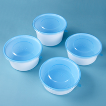 Bell flower disposable packing Bowl round packing lunch box dessert bowl White with lid takeaway thickened seal