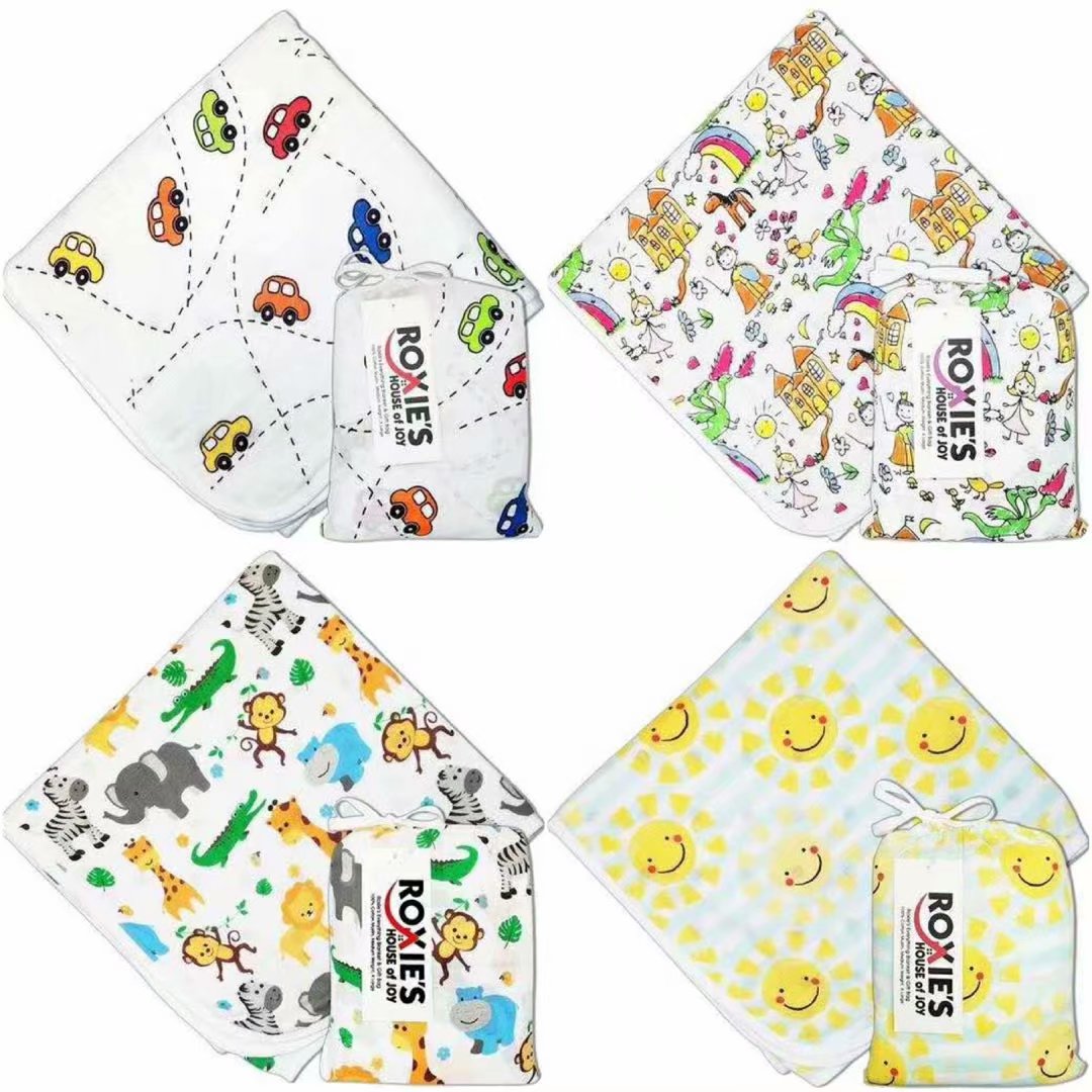 Foreign trade original single four-layer organic cotton baby gauze blanket blanket baby wrap towel bath towel