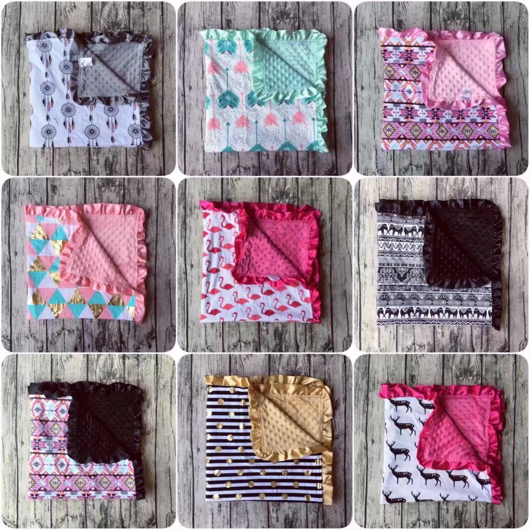 ins exploits baby cover blanket European and American wind baby cuddle blanket pure cotton lace carb blanket bean blanket