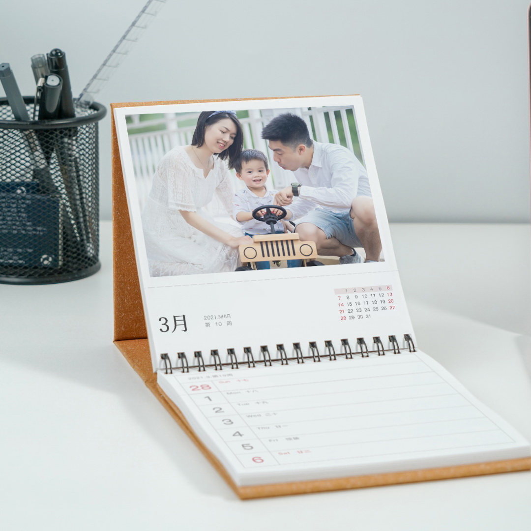 6-inch photo weekly desk calendar homemade 2021 calendar diy baby photo calendar creative travel desk calendar personalized hand account